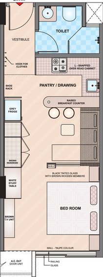 1 BHK Flat in The Grand Anukampa in Ajmer Road, Jaipur - Image 799709