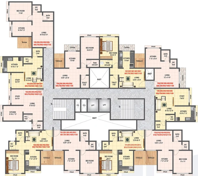 Floor Plan of Shreeji Square in Badlapur West, Thane - Image 252168
