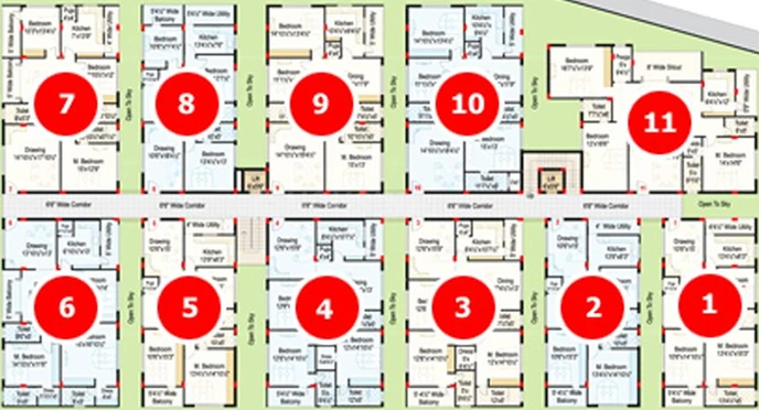 Floor Plan of Kavuri Ridge in Puppalaguda, Hyderabad - Image 226076