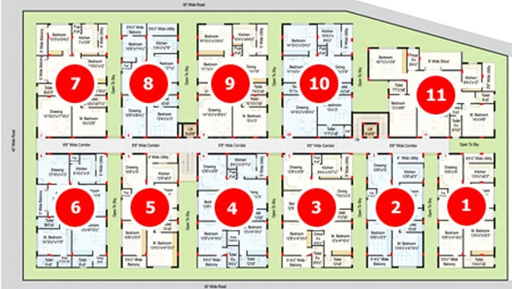 Master Plan of Kavuri Ridge in Puppalaguda, Hyderabad - Image 226075