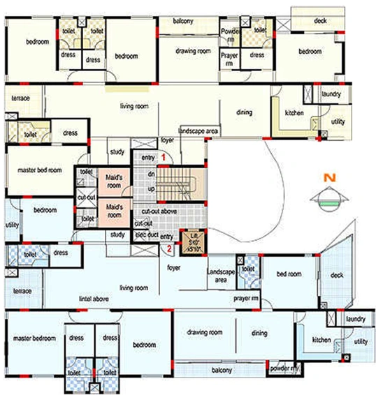 Floor Plan of Kavuri Crosswinds in Banjara Hills, Hyderabad - Image 226301