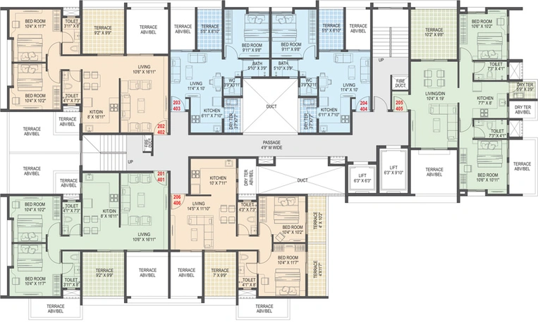 Floor Plan of Pristine Viva in Mohammed Wadi, Pune - Image 119525