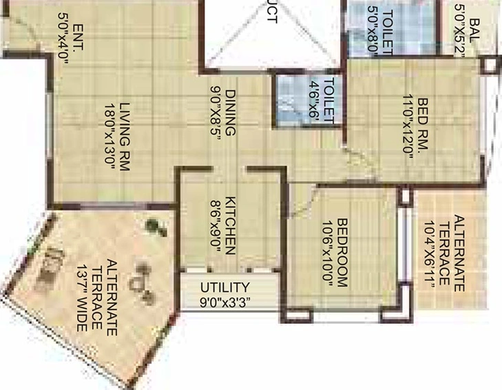 2 BHK Flat in Karda Hari Shrushti in Indira Nagar, Nashik - Image 835230