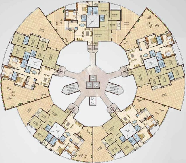 Floor Plan of Karda Hari Shrushti in Indira Nagar, Nashik - Image 229468