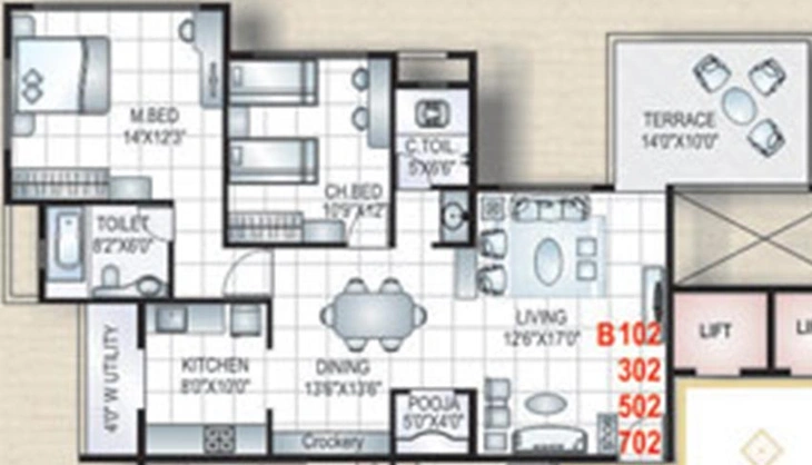 2 BHK Flat in Kedar Hari Sankalp in Gangapur Road, Nashik - Image 835242