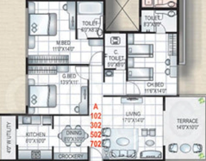 3 BHK Flat in Kedar Hari Sankalp in Gangapur Road, Nashik - Image 835243