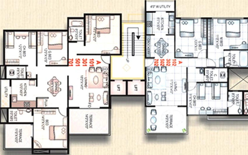 Floor Plan of Kedar Hari Sankalp in Gangapur Road, Nashik - Image 229499