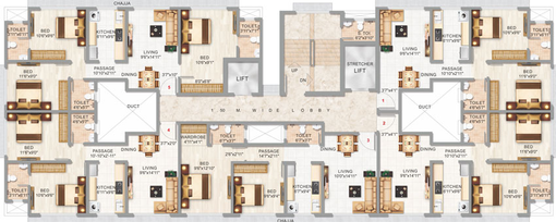 Floor Plan of Adityaraj Gold in Vikhroli East, Mumbai - Image 32515