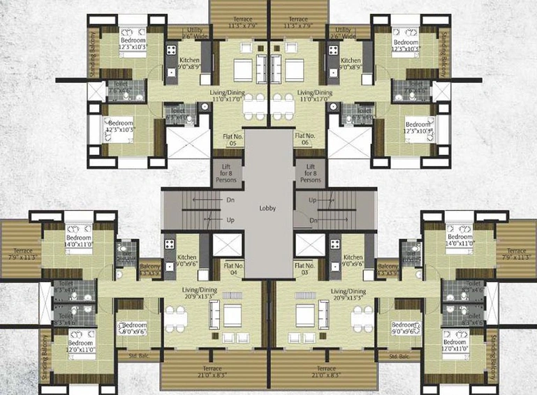 Floor Plan of Mahalaxmi Ridgewood in Gangapur Road, Nashik - Image 230008