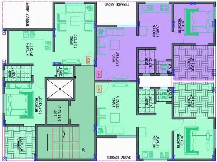 Floor Plan of Bahirat Deepali Enclave in Thergaon, Pune - Image 119728