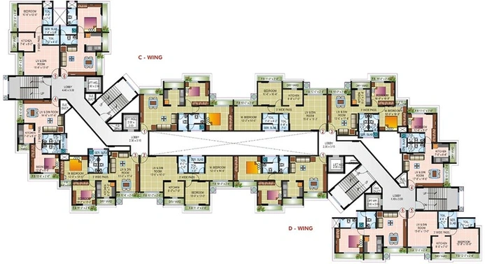 Floor Plan of Keni Mayurs Nature Glory Phase 3 in Kalwa, Thane - Image 242074