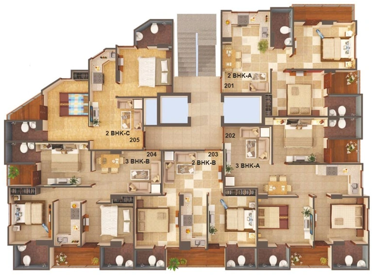 Floor Plan of Singhal Sky Planet in Mansarovar, Jaipur - Image 119734