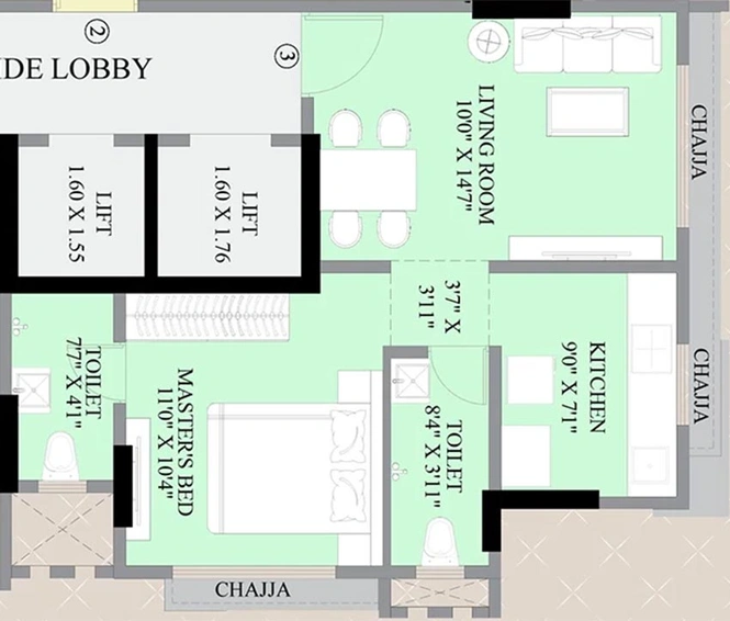1 BHK Flat in Bali Chandan Hira in Goregaon West, Mumbai - Image 849501