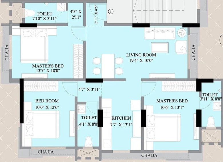 3 BHK Flat in Bali Chandan Hira in Goregaon West, Mumbai - Image 849503