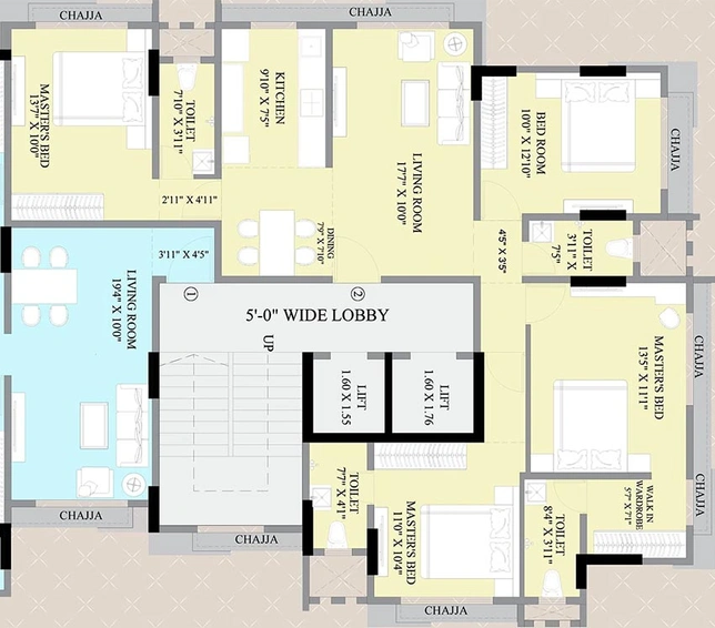 4 BHK Flat in Bali Chandan Hira in Goregaon West, Mumbai - Image 849505
