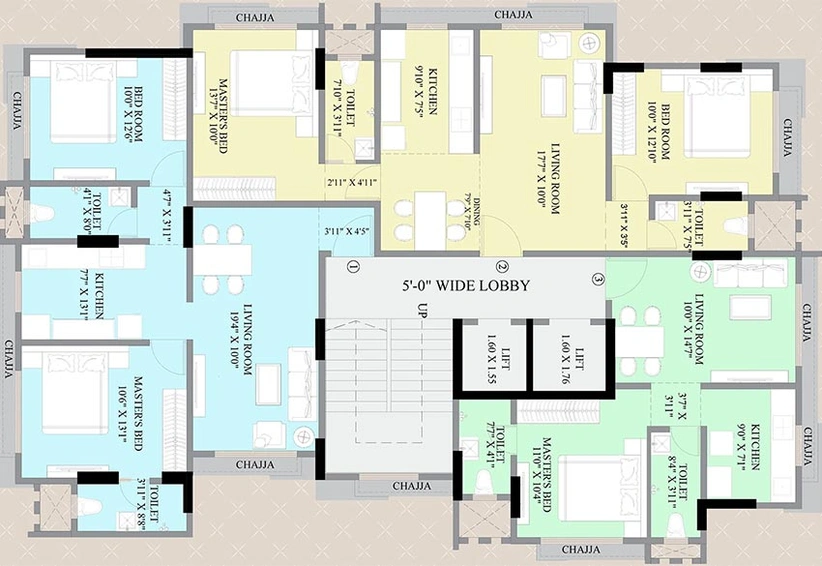 Floor Plan of Bali Chandan Hira in Goregaon West, Mumbai - Image 260849