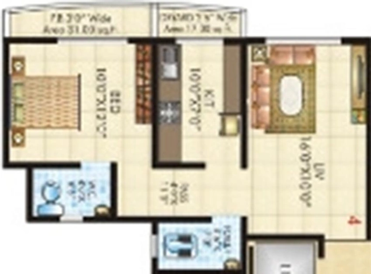2 BHK Flat in Mayurs Nature Glory Phase 1 in Kalwa, Thane - Image 840616