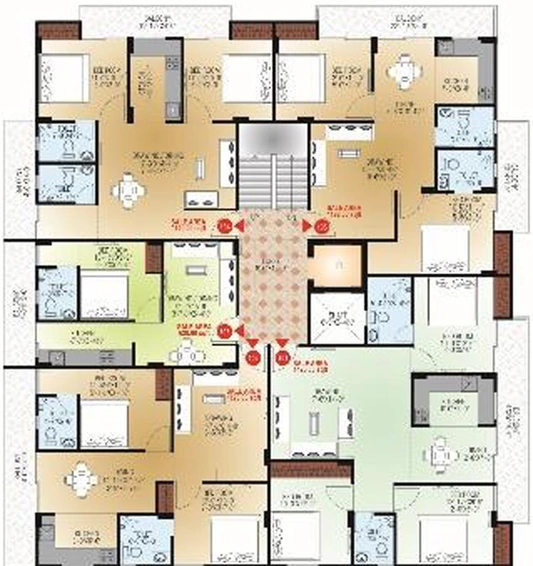 Floor Plan of Somya Sky Rise in Jagatpura, Jaipur - Image 127875