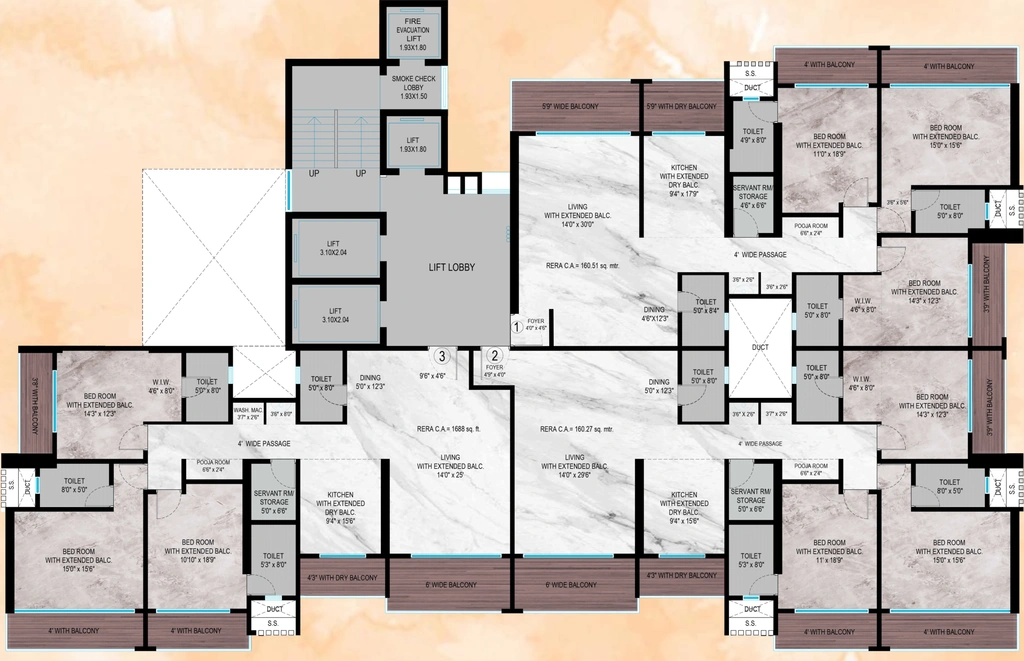 Floor Plan of LMP Rita Palace in Borivali West, Mumbai - Image 326563