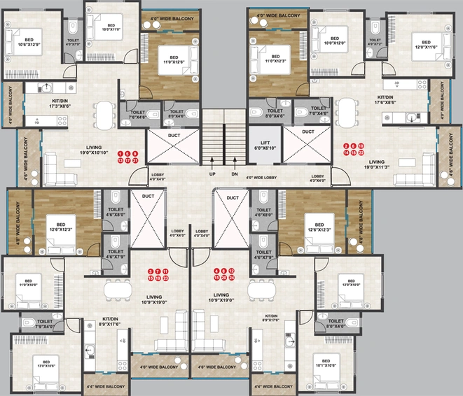 Floor Plan of Shyam Signet in Indira Nagar, Nashik - Image 246040