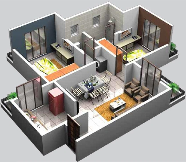 2 BHK Flat in Kohinoor Maxciti in Ambernath East, Thane - Image 840487