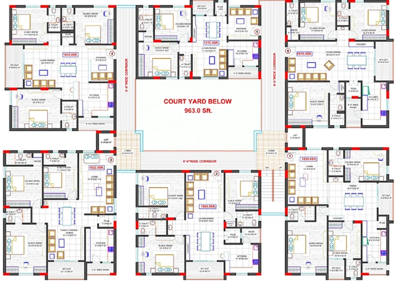 Floor Plan of Ananda Florina in Kokapet, Hyderabad - Image 272078