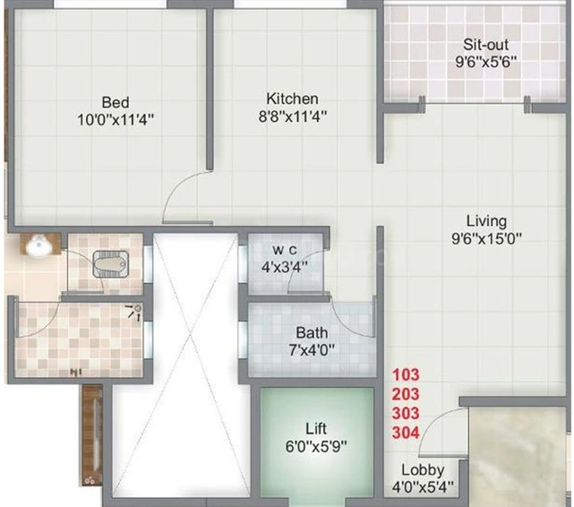 1 BHK Flat in Shree Icchamani Darshan in Jail Road, Nashik - Image 835008