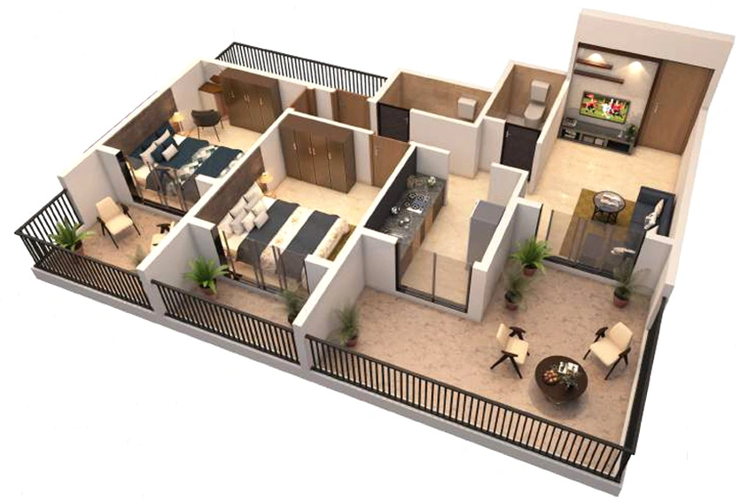 2 BHK Flat in Dashmesh Empire in Badlapur East, Thane - Image 815786