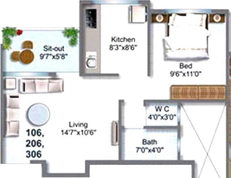1 BHK Flat in Shree Lambodar Classic in Ambad, Nashik - Image 835011