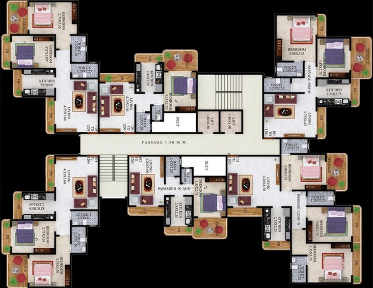 Floor Plan of Kohinoor Lifestyle in Kalyan West, Thane - Image 241741