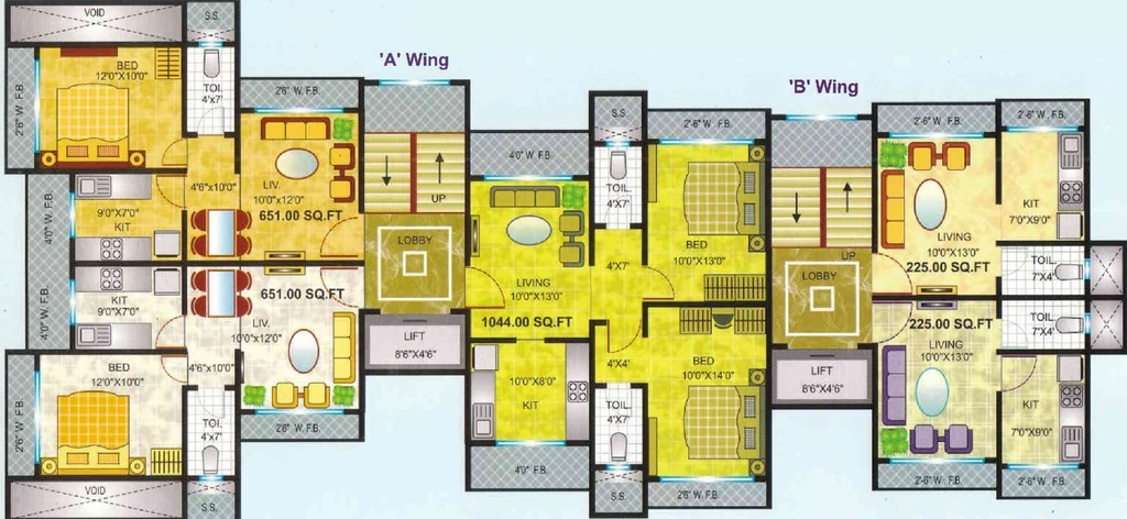Floor Plan of K Talsania Sushobhan in Malad West, Mumbai - Image 337123