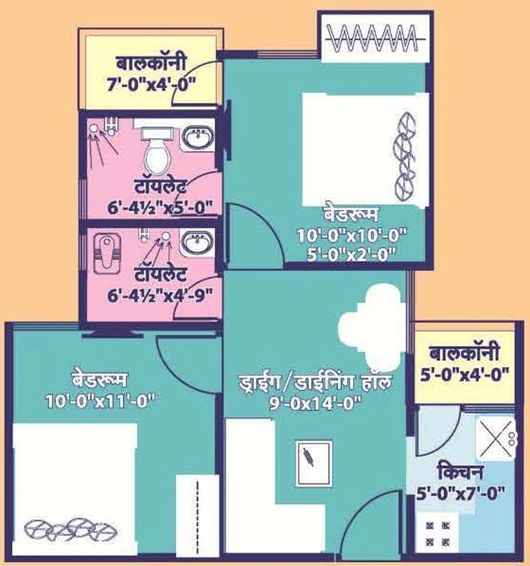 2 BHK Flat in Elegant Vaishali Utsav in Vaishali Nagar, Jaipur - Image 799760