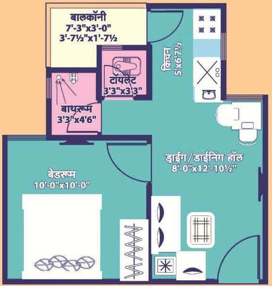 1 BHK Flat in Elegant Vaishali Utsav in Vaishali Nagar, Jaipur - Image 799759