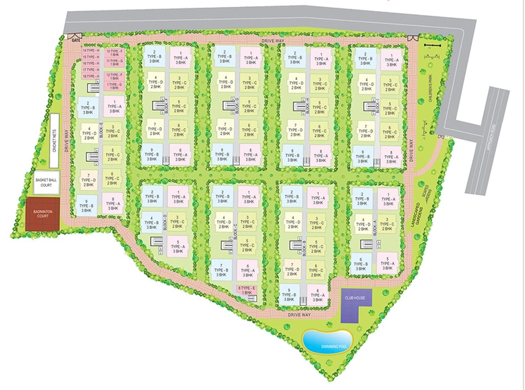 Master Plan of Modi Vista Homes in Secunderabad, Hyderabad - Image 226557