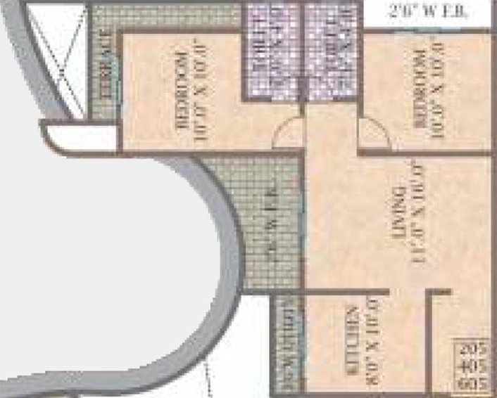 2 BHK Flat in Kohinoor Waves in Ulhasnagar, Thane - Image 840497