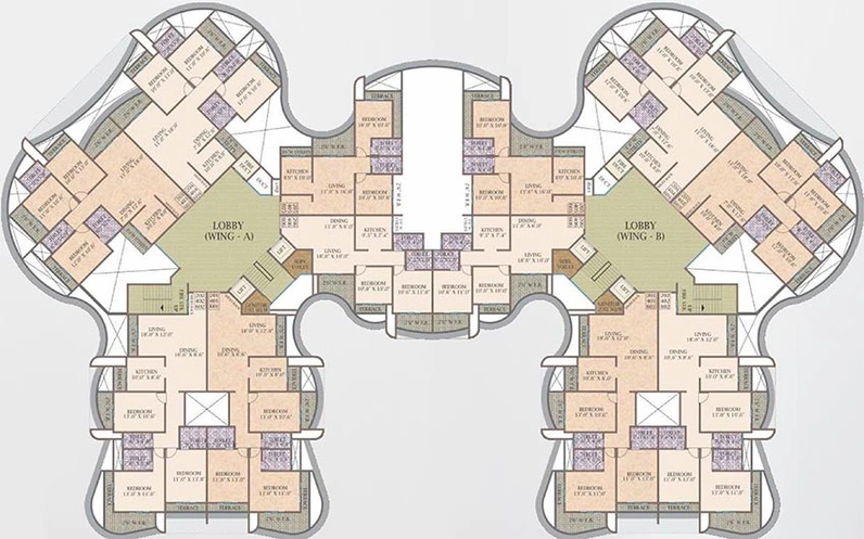 Floor Plan of Kohinoor Waves in Ulhasnagar, Thane - Image 241788