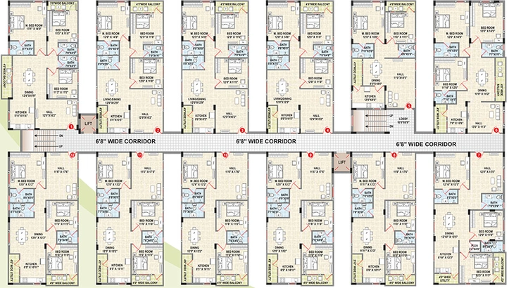 Floor Plan of Shanta Sriram Chalet Meadows in Musheerabad, Hyderabad - Image 231646