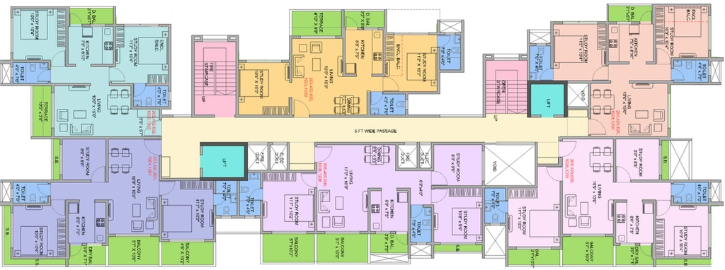 Floor Plan of Somani Dream Home in Punawale, Pune - Image 279201