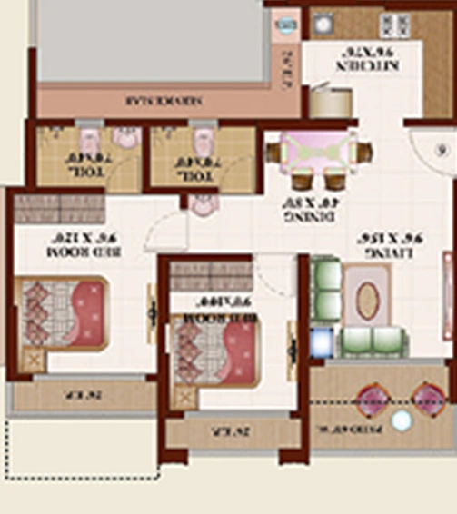 2 BHK Flat in Triveni Dynamic Ultima Bliss in Kalyan West, Thane - Image 849976