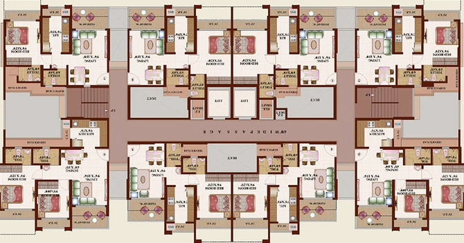 Floor Plan of Triveni Dynamic Ultima Bliss in Kalyan West, Thane - Image 262415