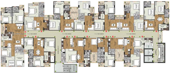Floor Plan of Triveni Golden Leaf in Tonk Road, Jaipur - Image 120257