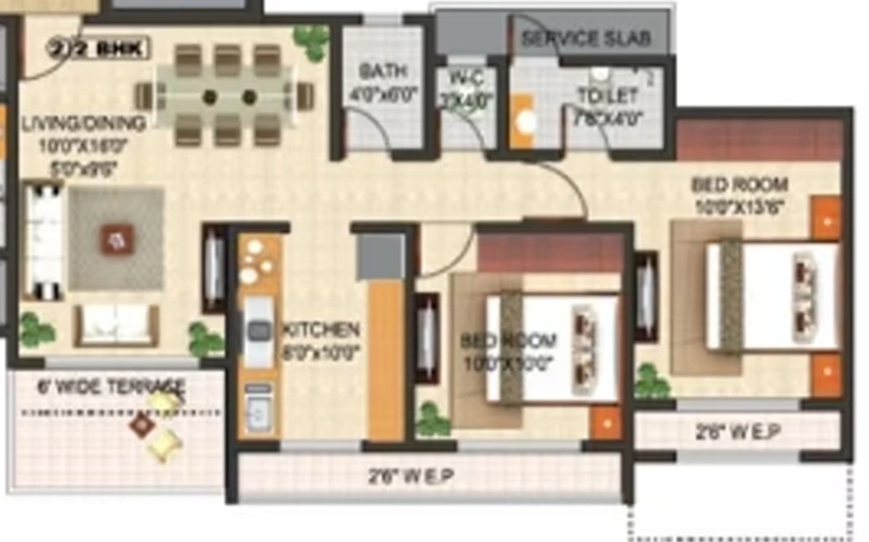 2 BHK Flat in Triveni Laurel in Kalyan West, Thane - Image 848791