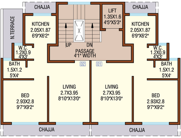 Floor Plan of Dubey Gayatri Nisarg in Panvel, Navi Mumbai - Image 120122