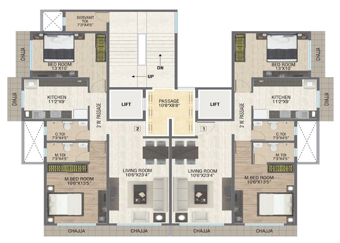 Floor Plan of Gangar La Oyster in Andheri West, Mumbai - Image 331524