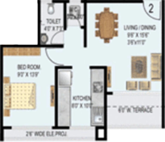 1 BHK Flat in Triveni Flora in Kalyan West, Thane - Image 846510