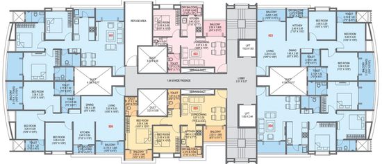 Floor Plan of Tirupati Campus Phase 7 in Dhanori, Pune - Image 279269