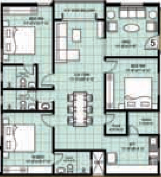 3 BHK Flat in Sri Sai Harihara Siri Residency in Tarnaka, Hyderabad - Image 835431