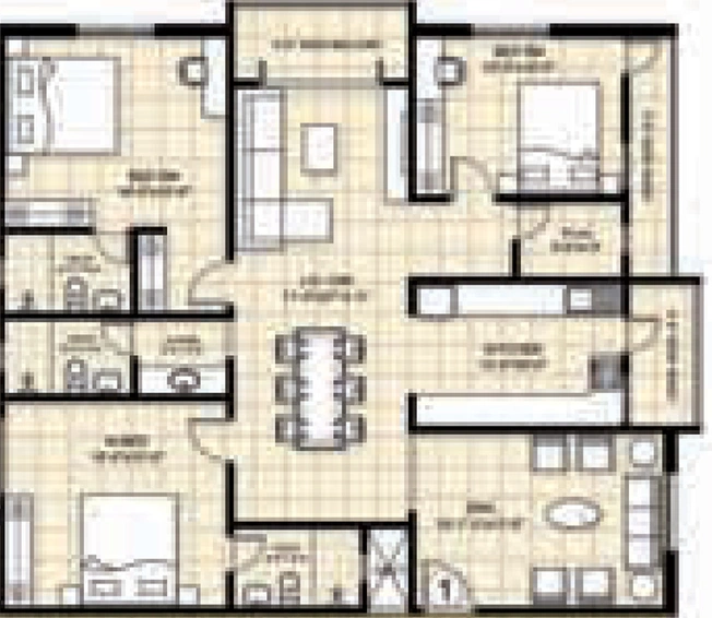 3 BHK Flat in Sri Sai Harihara Siri Residency in Tarnaka, Hyderabad - Image 835433