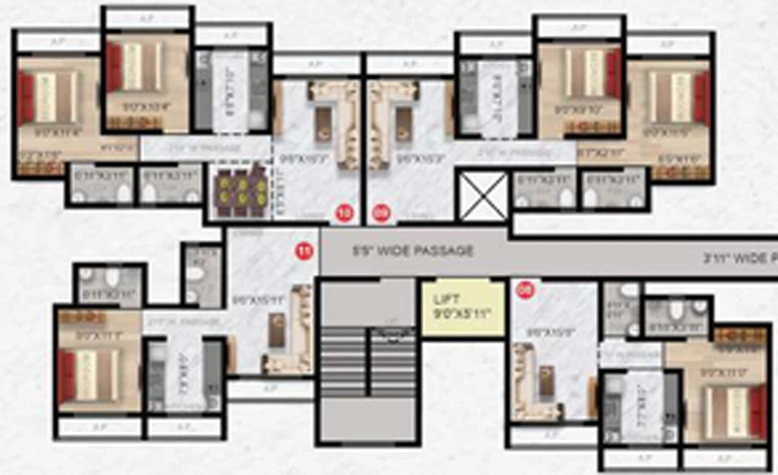 Floor Plan of Imperial Paramount in Nalasopara West, Palghar - Image 120061
