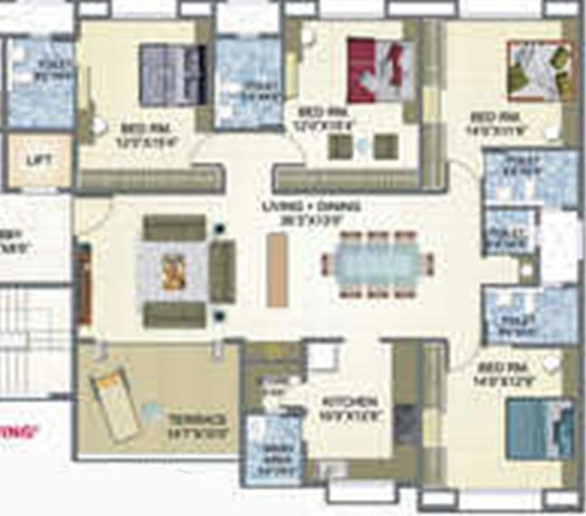 4 BHK Flat in Samraat Dream Grandeur in Dwarka, Nashik - Image 835466